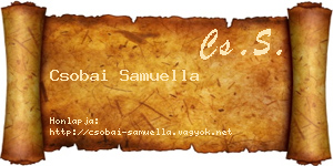 Csobai Samuella névjegykártya